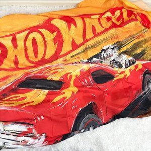 Hot Wheels Race Car Large Fabric Tapestry 51"x60" NEW Mattel